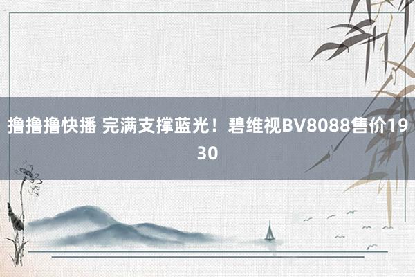 撸撸撸快播 完满支撑蓝光！碧维视BV8088售价1930