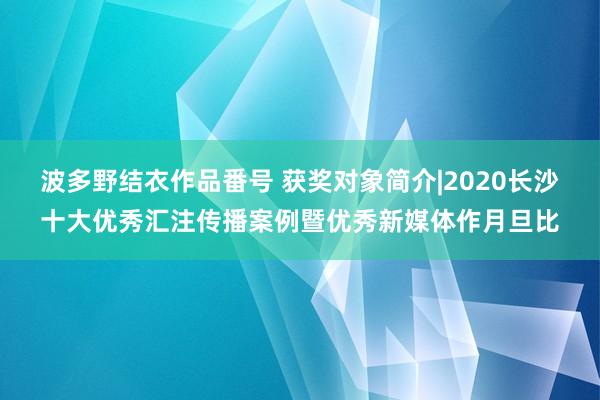 波多野结衣作品番号 获奖对象简介|2020长沙十大优秀汇注传播案例暨优秀新媒体作月旦比