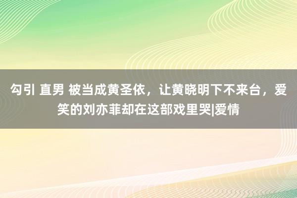 勾引 直男 被当成黄圣依，让黄晓明下不来台，爱笑的刘亦菲却在这部戏里哭|爱情