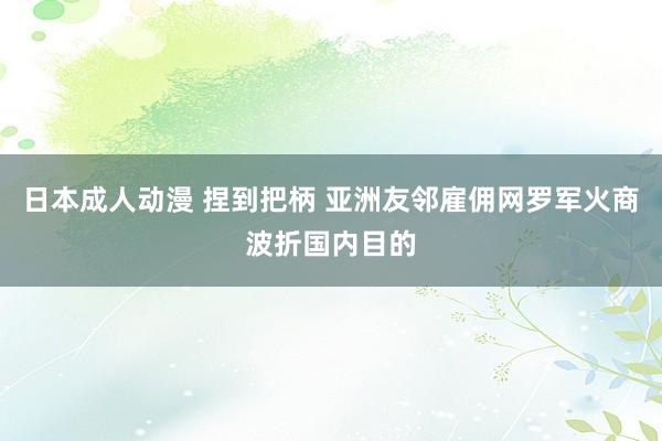 日本成人动漫 捏到把柄 亚洲友邻雇佣网罗军火商波折国内目的