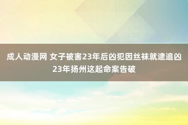 成人动漫网 女子被害23年后凶犯因丝袜就逮追凶23年扬州这起命案告破