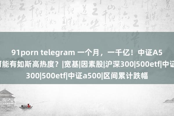 91porn telegram 一个月，一千亿！中证A500指数创记录，为何能有如斯高热度？|宽基|因素股|沪深300|500etf|中证a500|区间累计跌幅