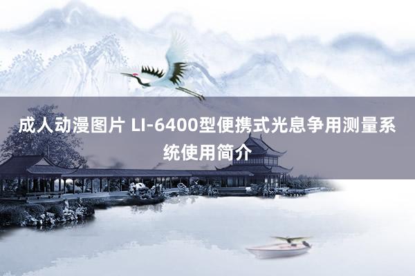 成人动漫图片 LI-6400型便携式光息争用测量系统使用简介